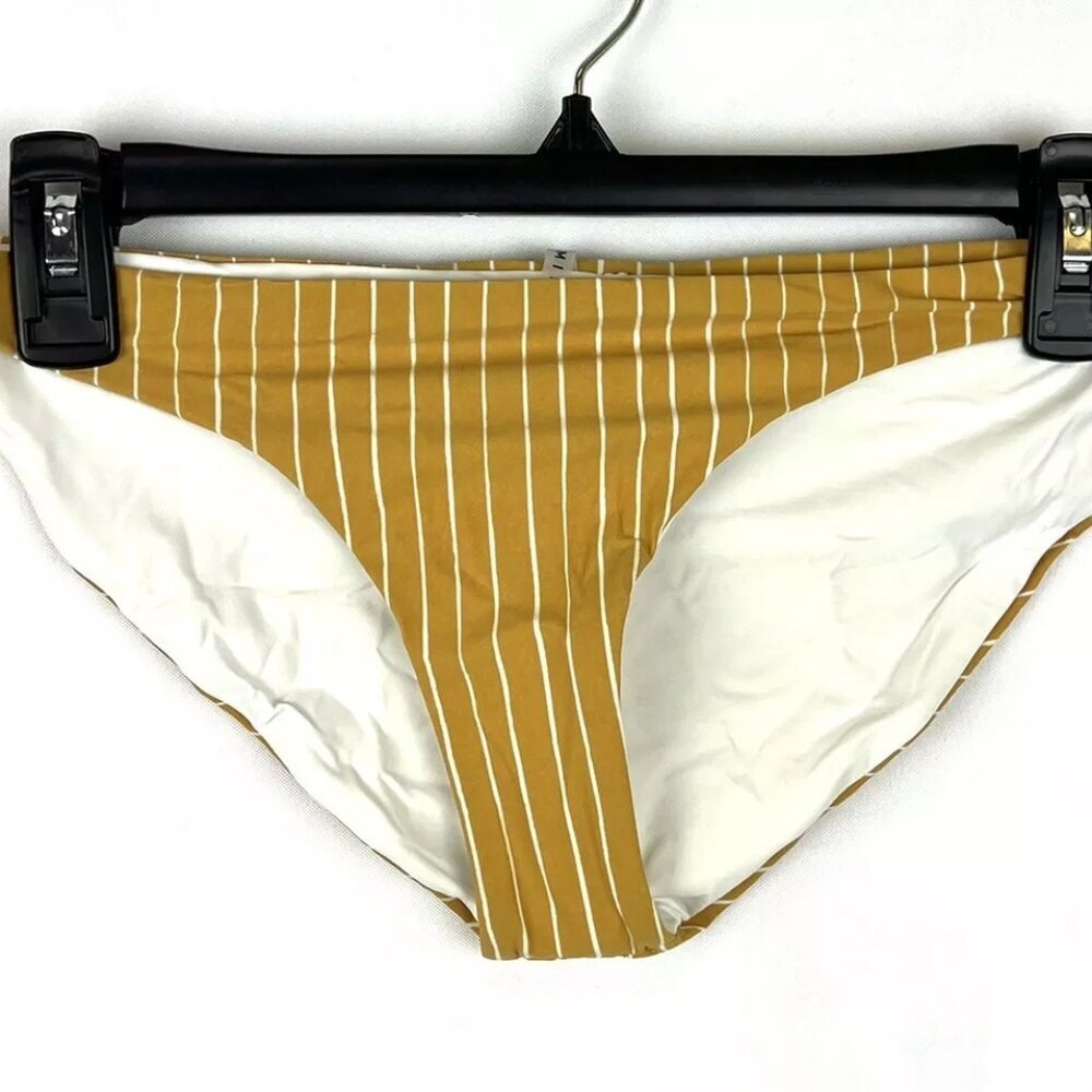 Vitamin A Women’s Yellowish Brown Striped Bikini Bottom Size 12
